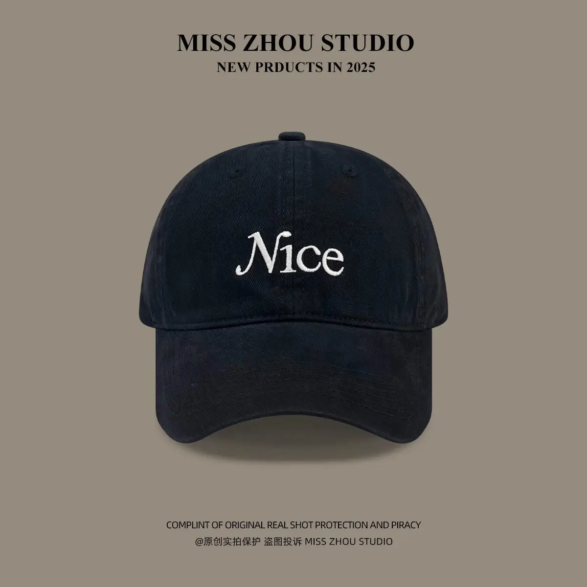White Letter Embroidered Baseball Cap Women Spring Summer - Image 7