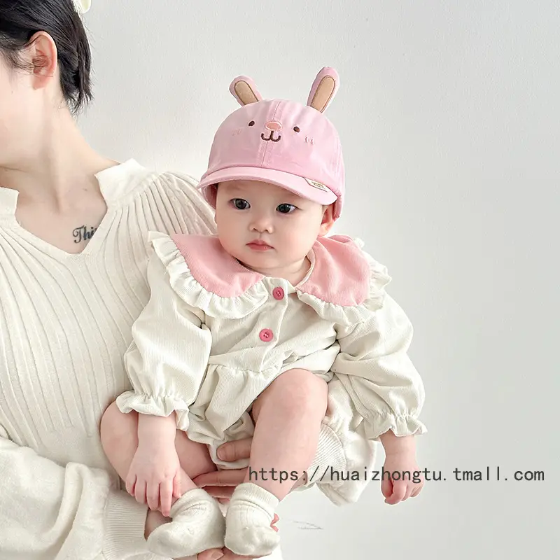 Baby Elephant Cap for Boys Cream Spring Autumn - Image 13