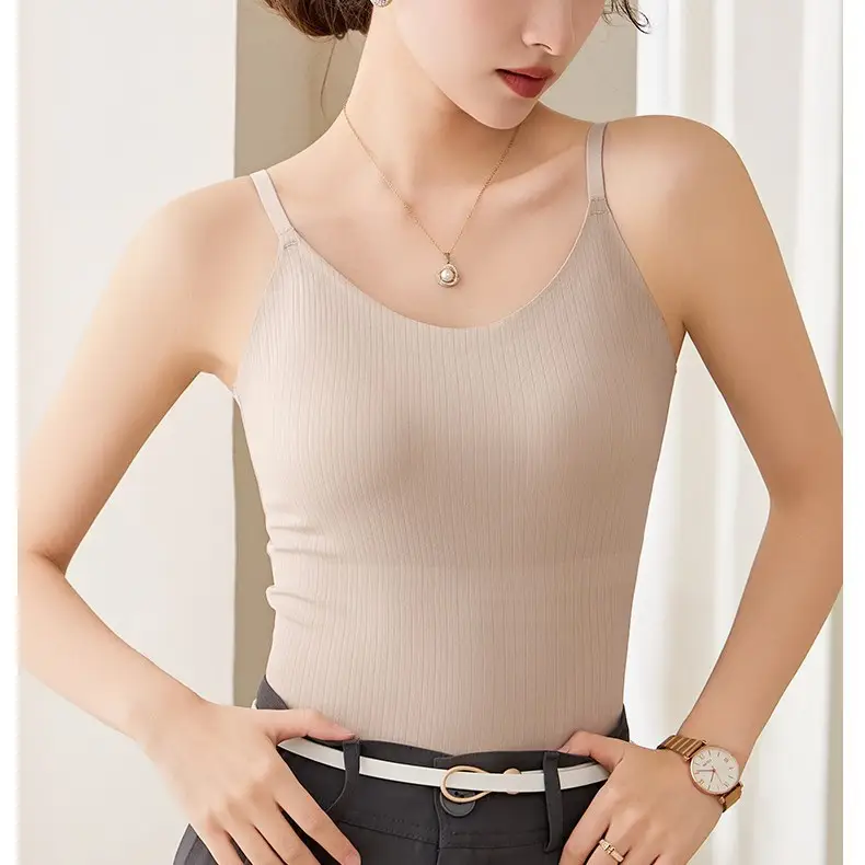 2025 Women's Summer Thin Fixed Cup Back Sling with Chest Pad - Image 8