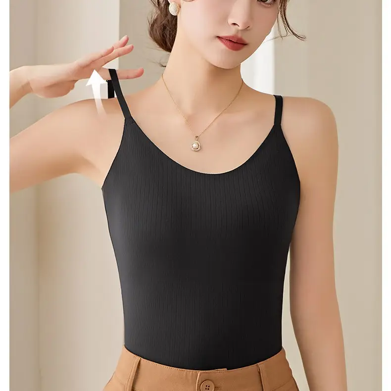 2025 Women's Summer Thin Fixed Cup Back Sling with Chest Pad - Image 9