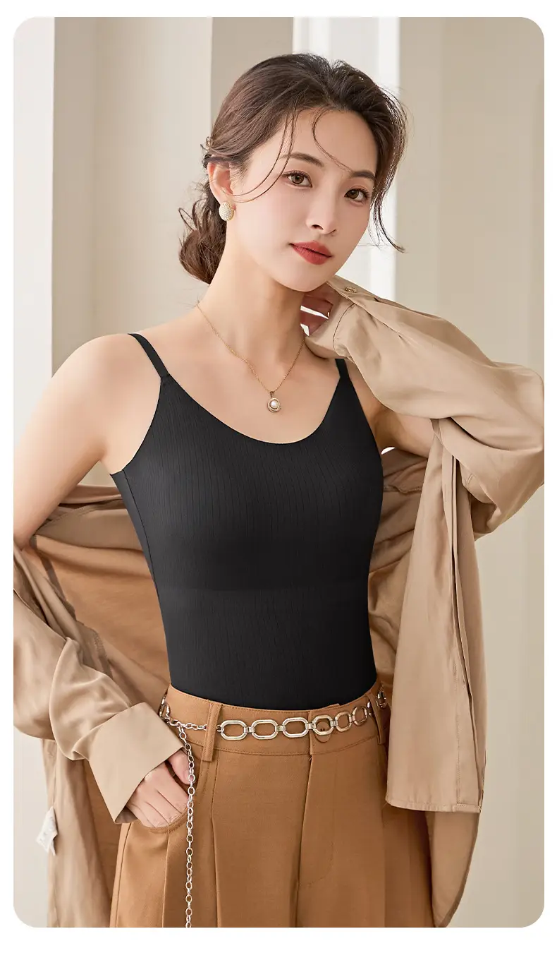 2025 Women's Summer Thin Fixed Cup Back Sling with Chest Pad - Image 4