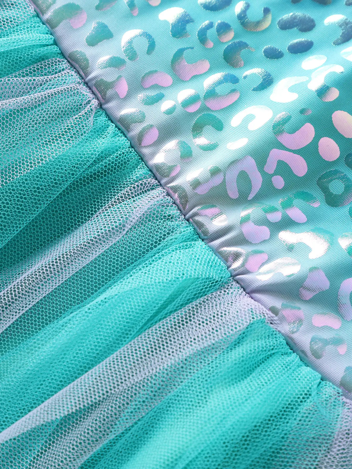 Girls Mermaid Patchwork Layered Vest Summer Dress - Image 5
