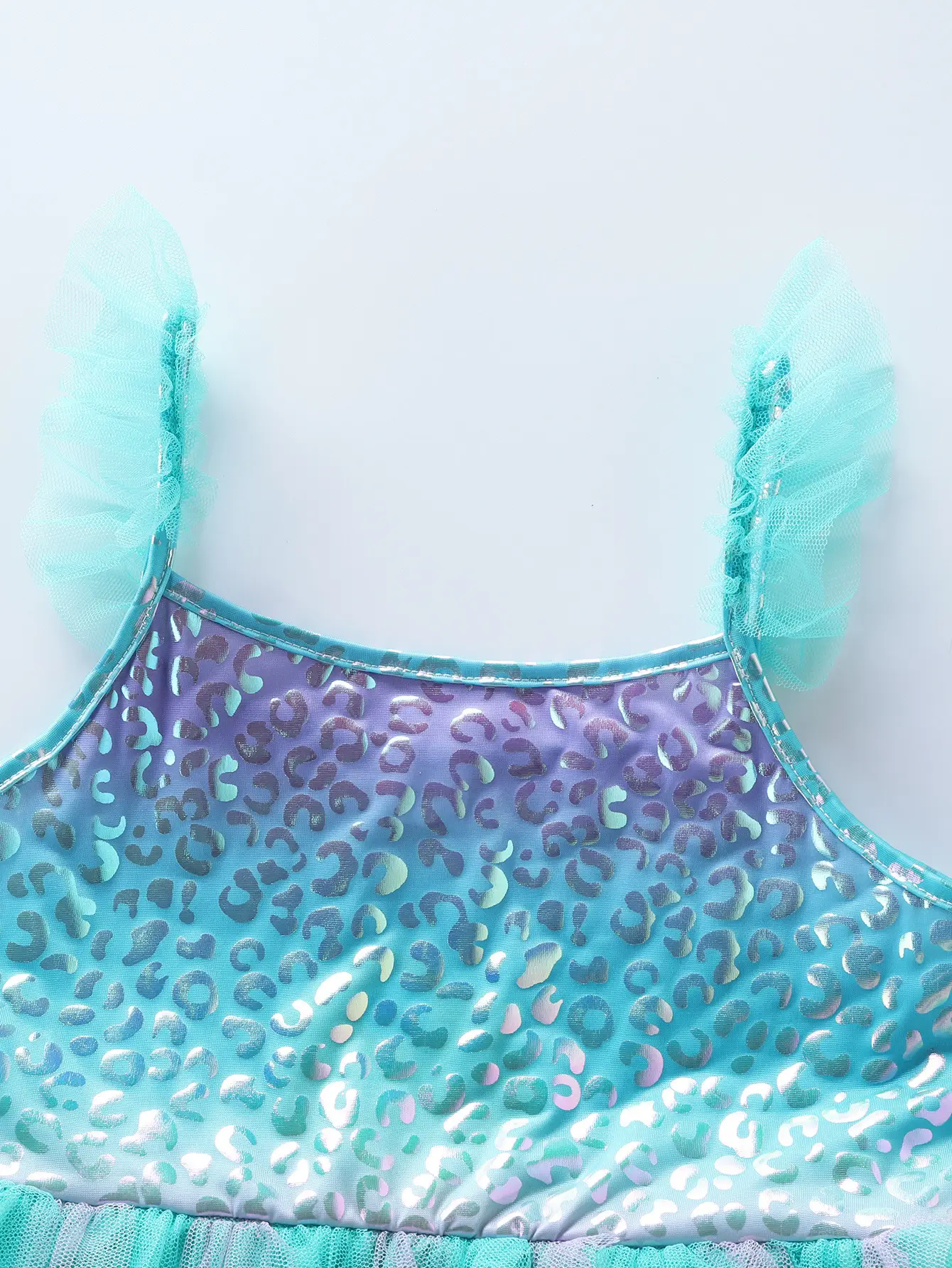 Girls Mermaid Patchwork Layered Vest Summer Dress - Image 6