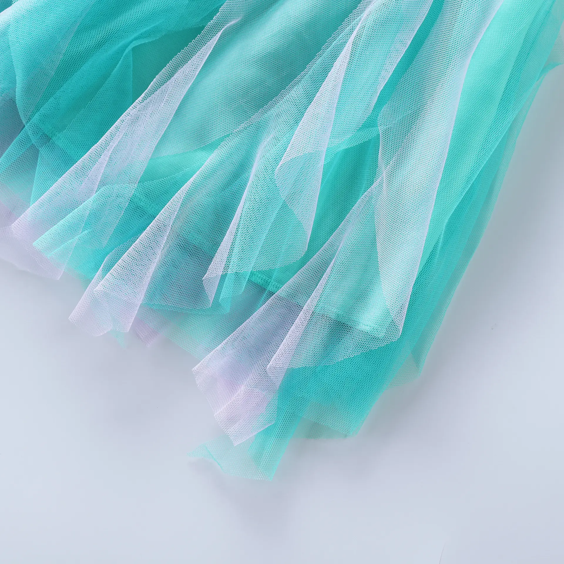Girls Mermaid Patchwork Layered Vest Summer Dress — feature 7