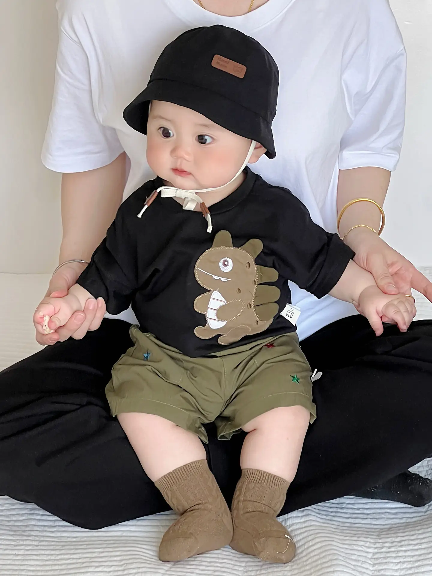 Boys Green Star Embroidered Shorts 2025 - Image 8