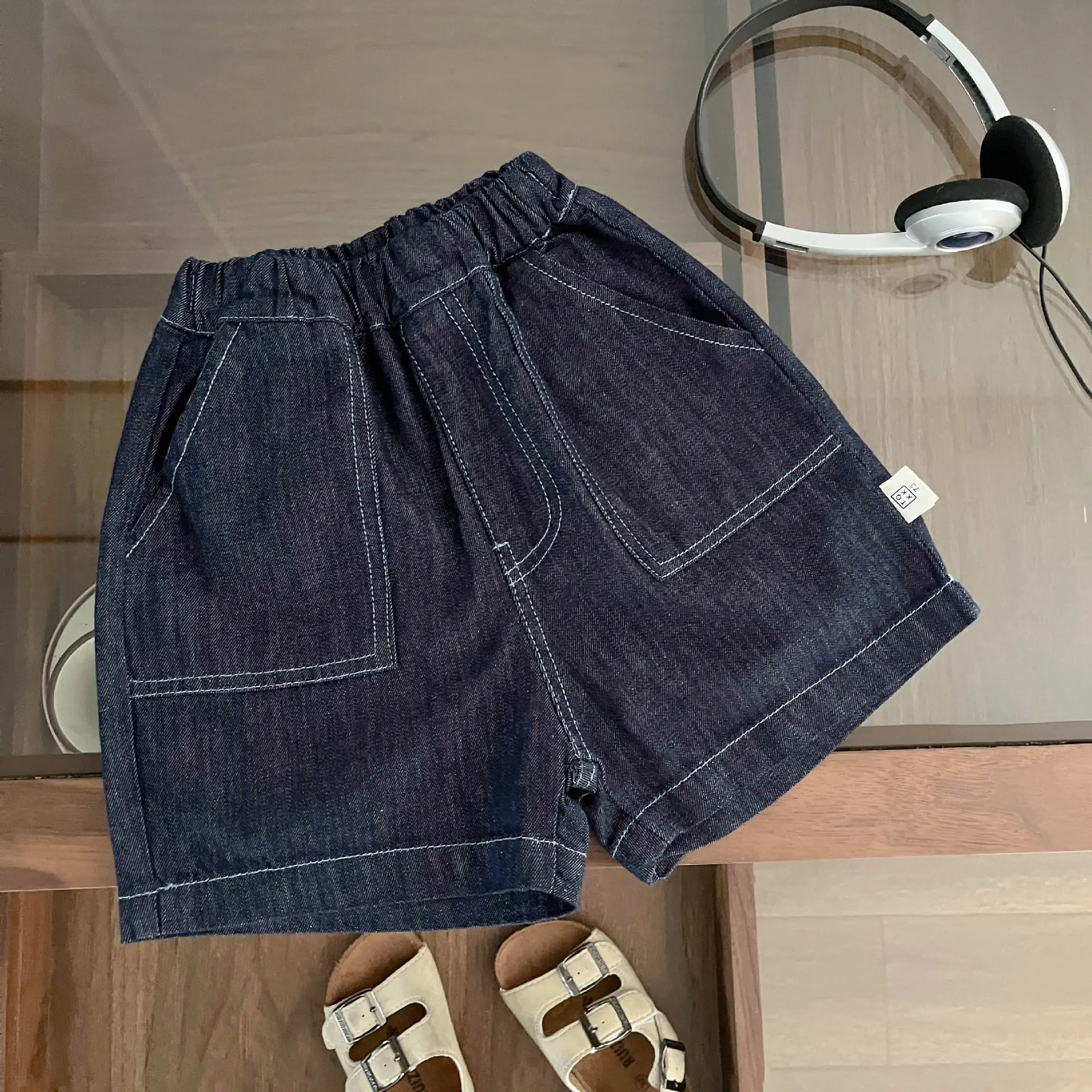 Boys Green Star Embroidered Shorts 2025 - Image 3