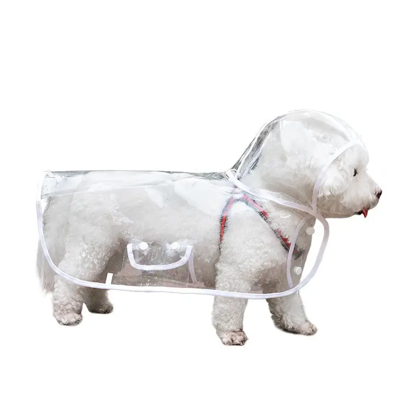 Dog Raincoat Poncho Belly Protecting Teddy Special Small Medium Dog Chai Dog Puppy Transparent Poncho Waterproof Pet Clothes