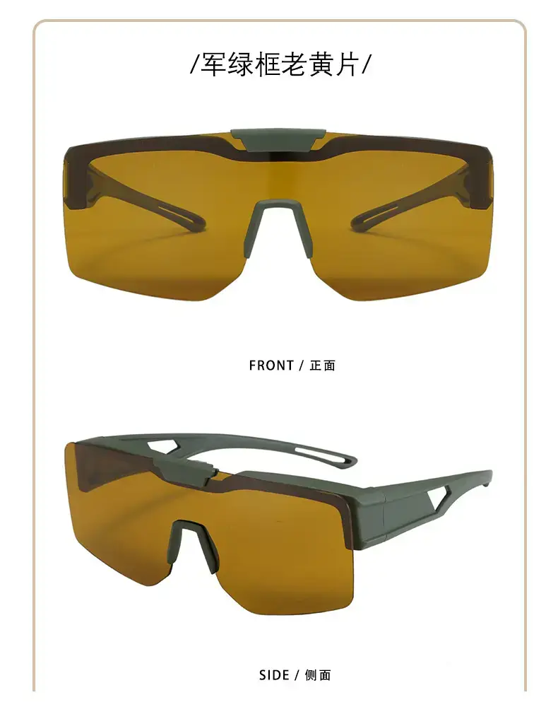 Men UV400 Flip-Up Sunglasses Deep Gray Frame — feature 19