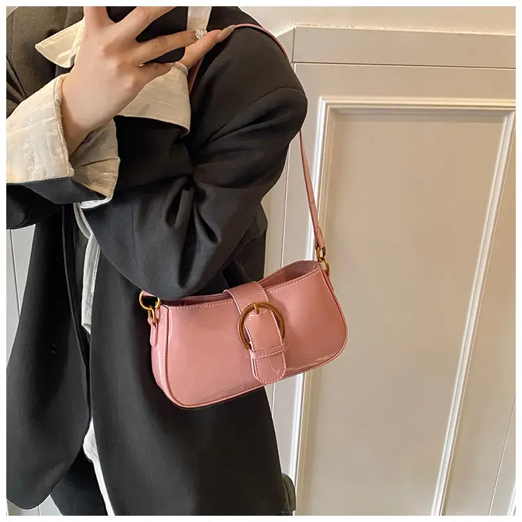 Red Textured Shoulder Bag for Women 2025 Spring — feature 19
