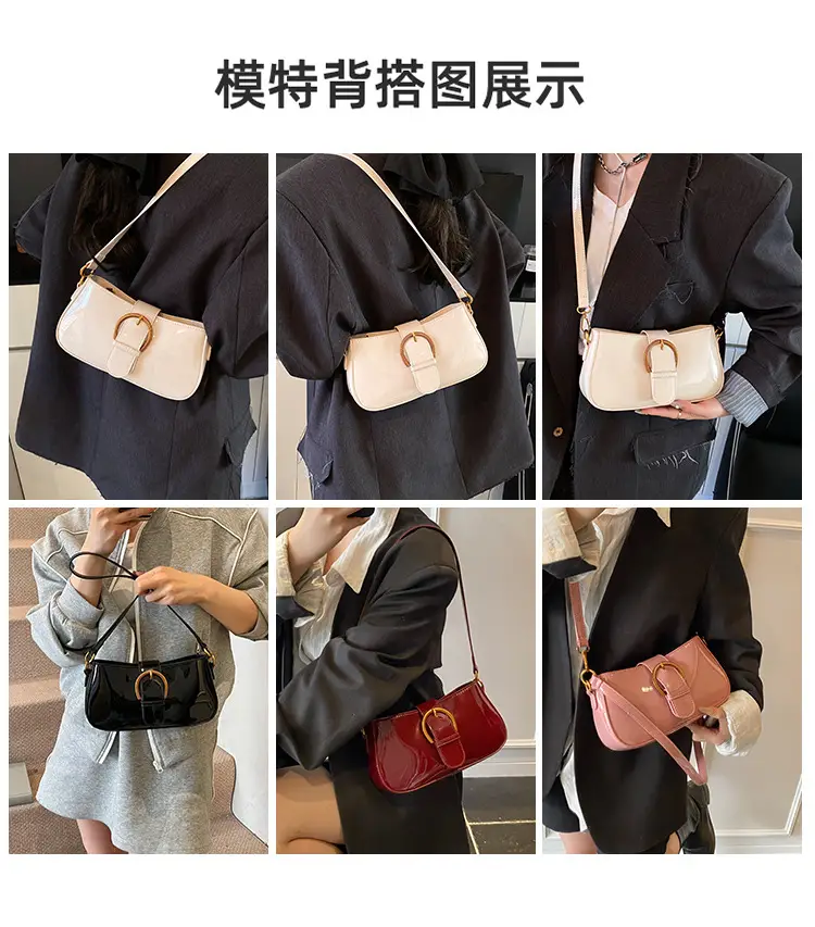 Red Textured Shoulder Bag for Women 2025 Spring — feature 4