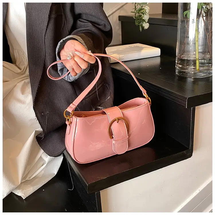 Red Textured Shoulder Bag for Women 2025 Spring — feature 41