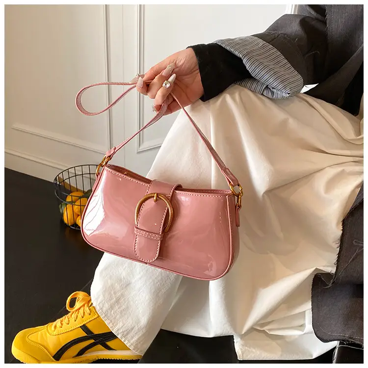 Red Textured Shoulder Bag for Women 2025 Spring — feature 42