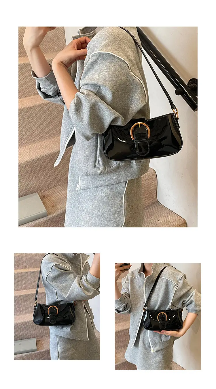 Red Textured Shoulder Bag for Women 2025 Spring — feature 5