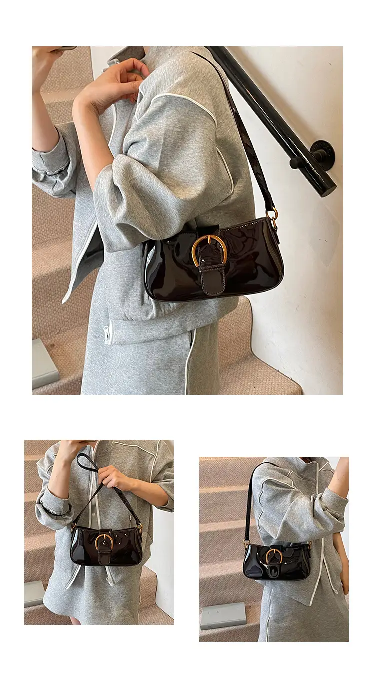 Red Textured Shoulder Bag for Women 2025 Spring — feature 6
