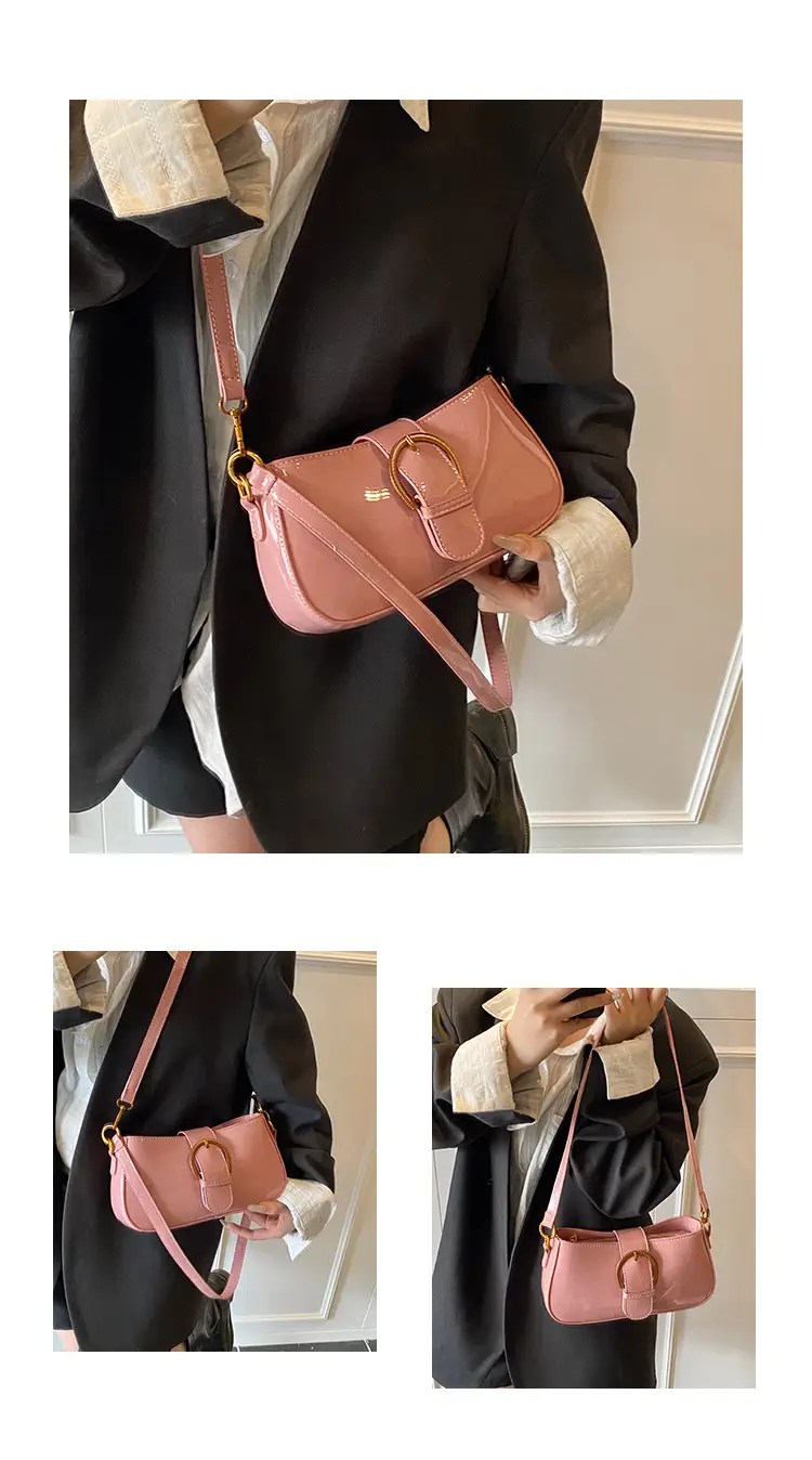 Red Textured Shoulder Bag for Women 2025 Spring — feature 9