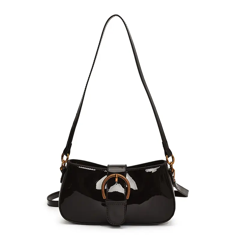Red Textured Shoulder Bag for Women 2025 Spring