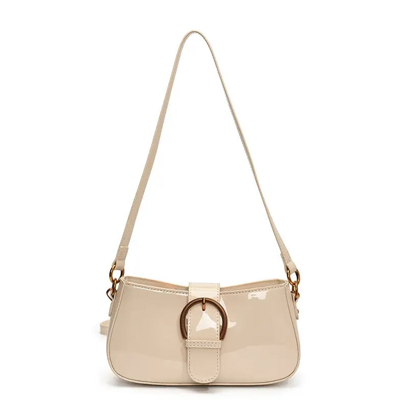 Red Textured Shoulder Bag for Women 2025 Spring