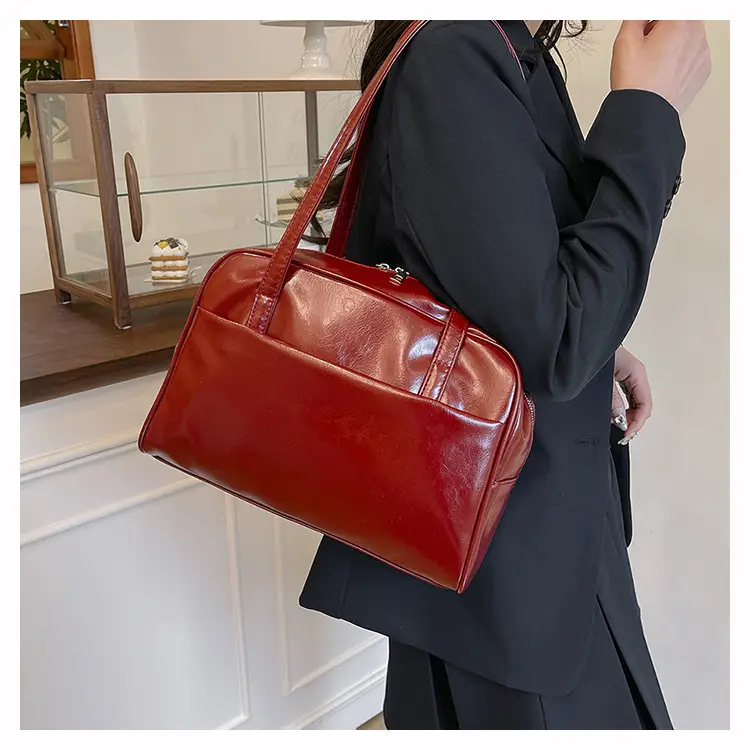 2025 Korean Style Shoulder Bag for Women Oil Leather Large Capacity — feature 10
