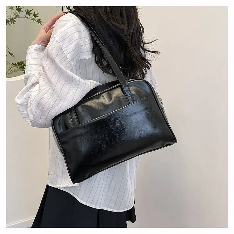 2025 Korean Style Shoulder Bag for Women Oil Leather Large Capacity — feature 13