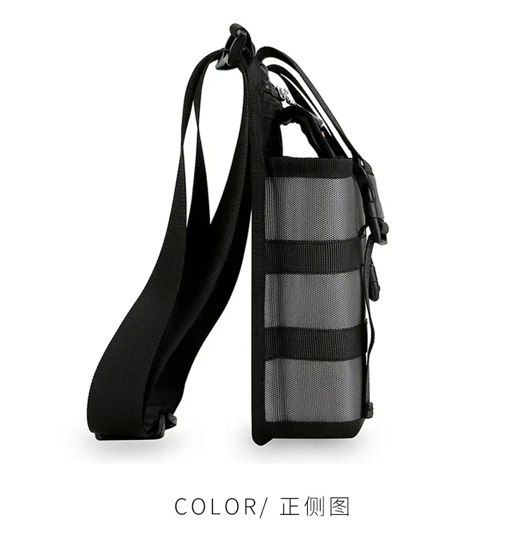 Large Capacity Crossbody Bag for Men Gray Black — feature 26