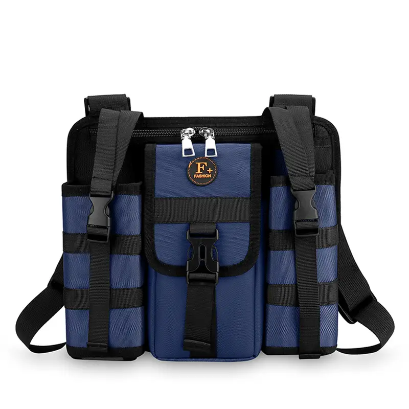 Large Capacity Crossbody Bag for Men Gray Black - Image 4