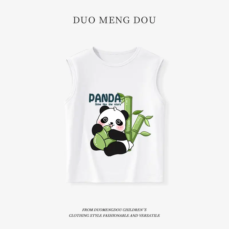 Kids Sleeveless Black T-Shirt with Heart Design - Image 10