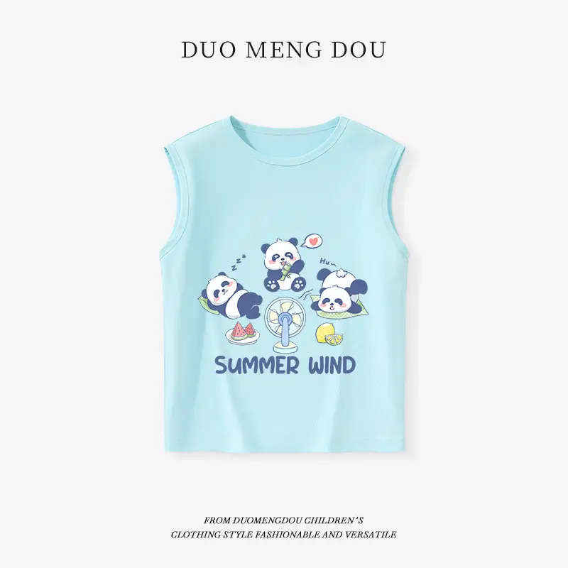 Kids Sleeveless Black T-Shirt with Heart Design - Image 11