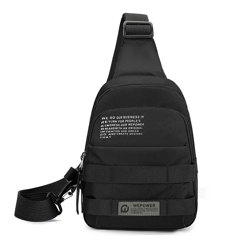 Men's Black Anti-Splash Shoulder Bag with 3 Compartments - Image 9