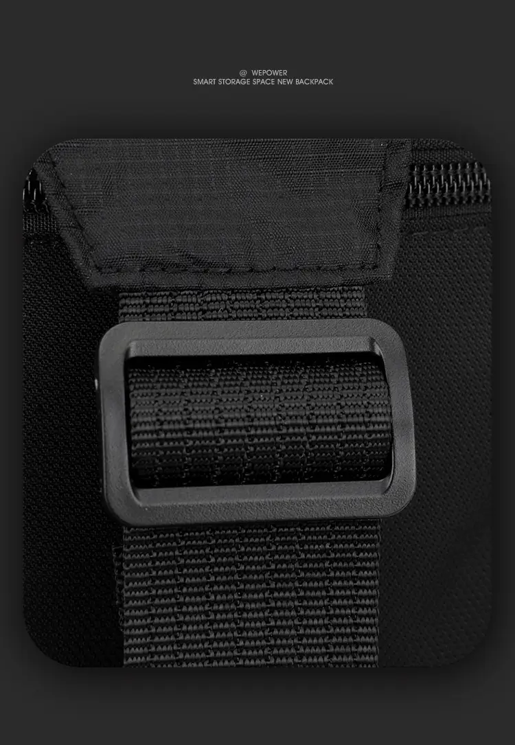 Men's Black Anti-Splash Shoulder Bag with 3 Compartments — feature 24