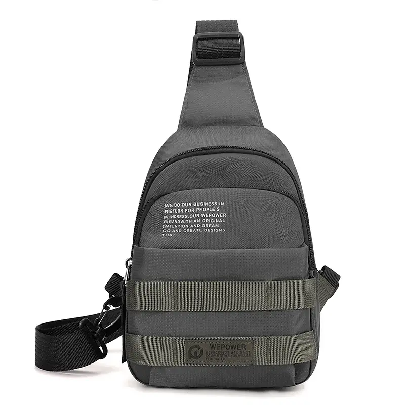 Men's Black Anti-Splash Shoulder Bag with 3 Compartments - Image 2