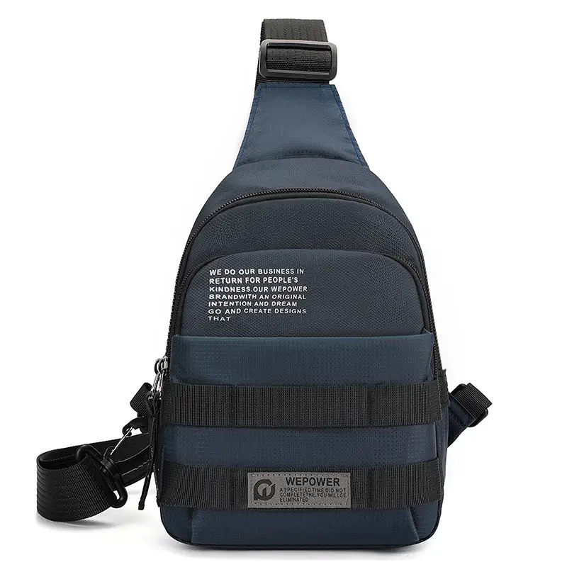 Men's Black Anti-Splash Shoulder Bag with 3 Compartments - Image 3