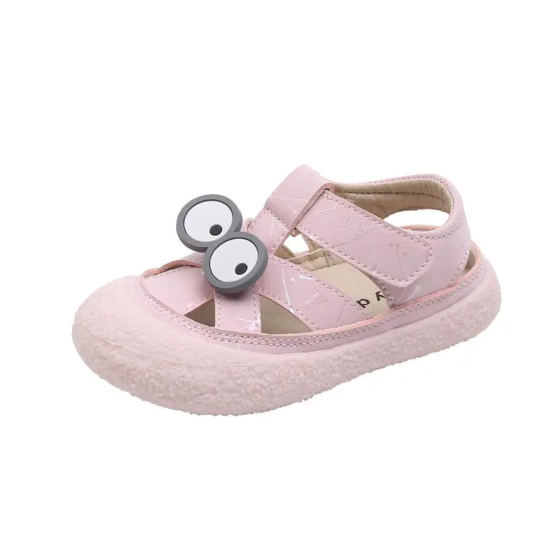 Baby Girl Owl Shoes Pink White Anti-Collision Wrap-Toe