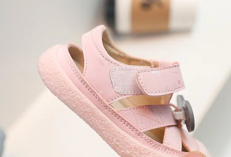 Baby Girl Owl Shoes Pink White Anti-Collision Wrap-Toe — feature 3