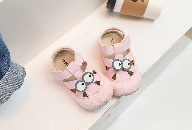 Baby Girl Owl Shoes Pink White Anti-Collision Wrap-Toe — feature 5