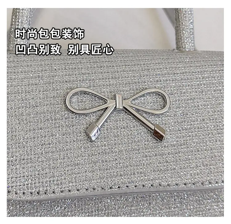 Pink Bow Shoulder Bag for Women Elegant Small Square Bag — feature 8