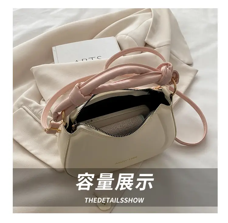 Women's Cream Shoulder Crossbody Bag with Cute Bear Design — feature 8