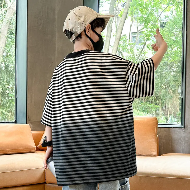 Summer Boys Striped T-Shirt Half Sleeve Cool Kids Wear — feature 2