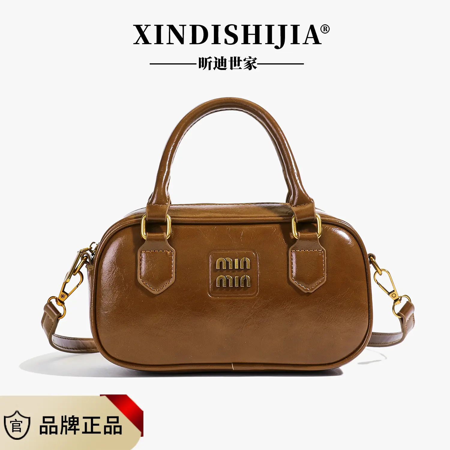 Women Crossbody Bowling Bag Black Leather 2026 - Image 4