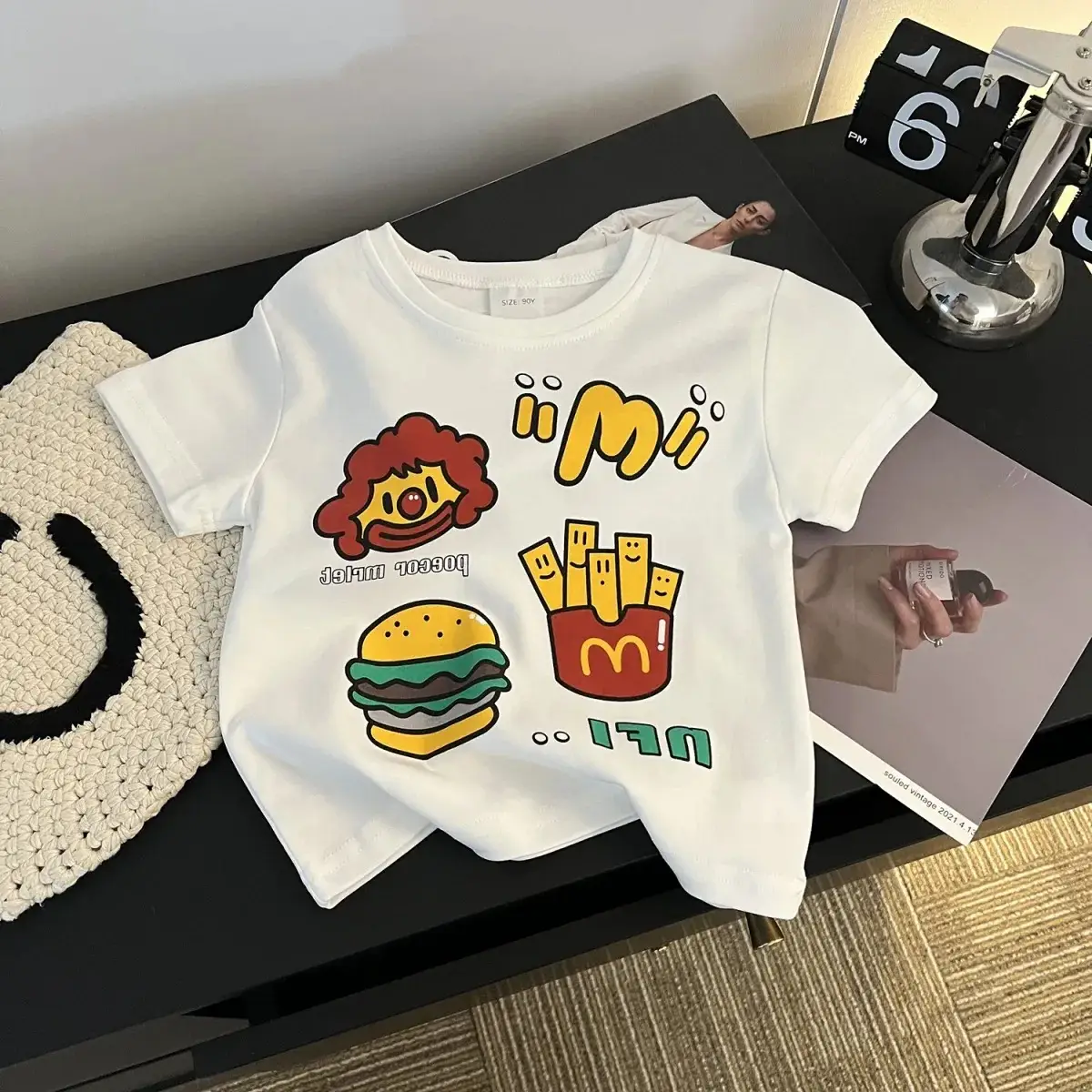 Mutan Burger Cotton T-Shirt for Boys Girls — feature 1