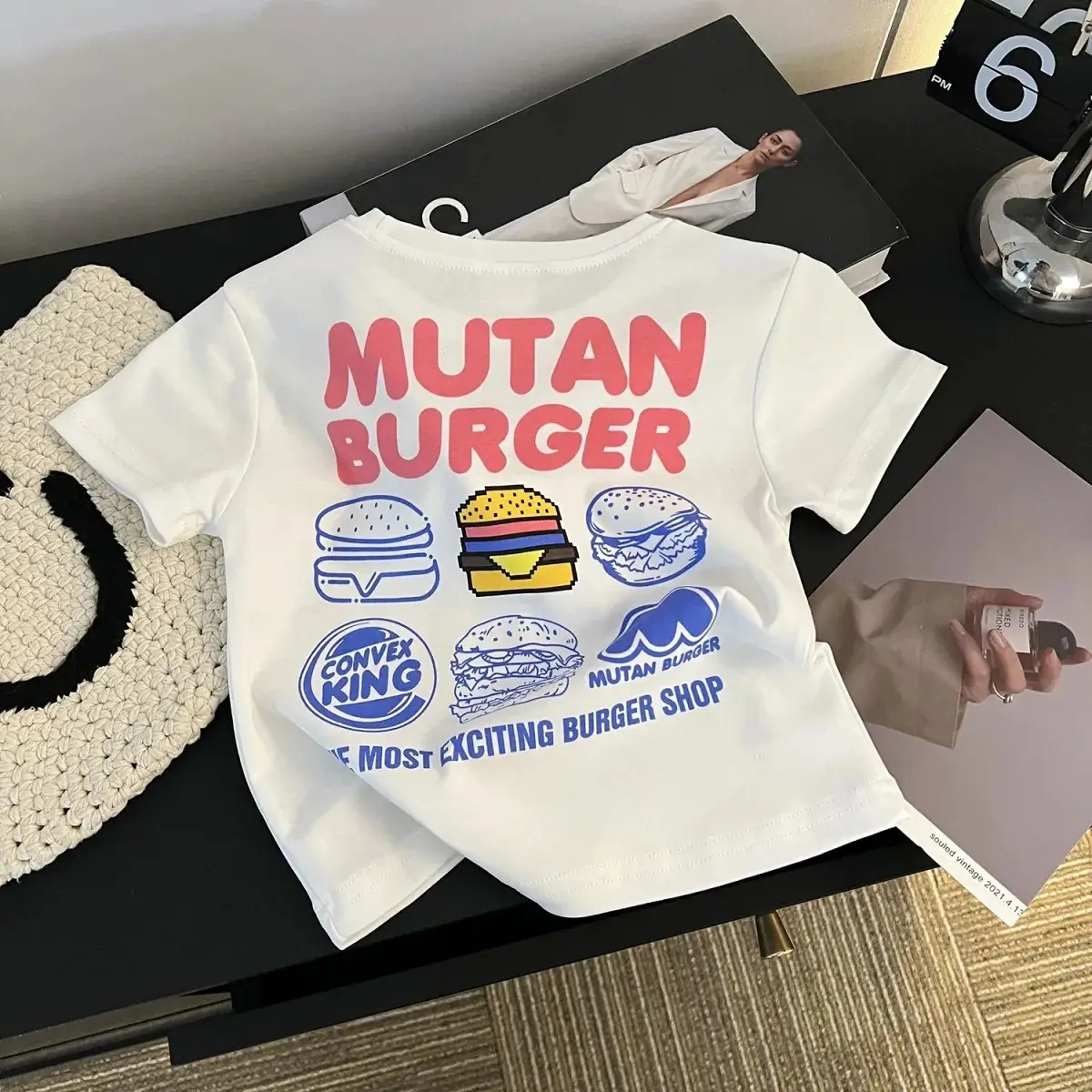 Mutan Burger Cotton T-Shirt for Boys Girls — feature 5
