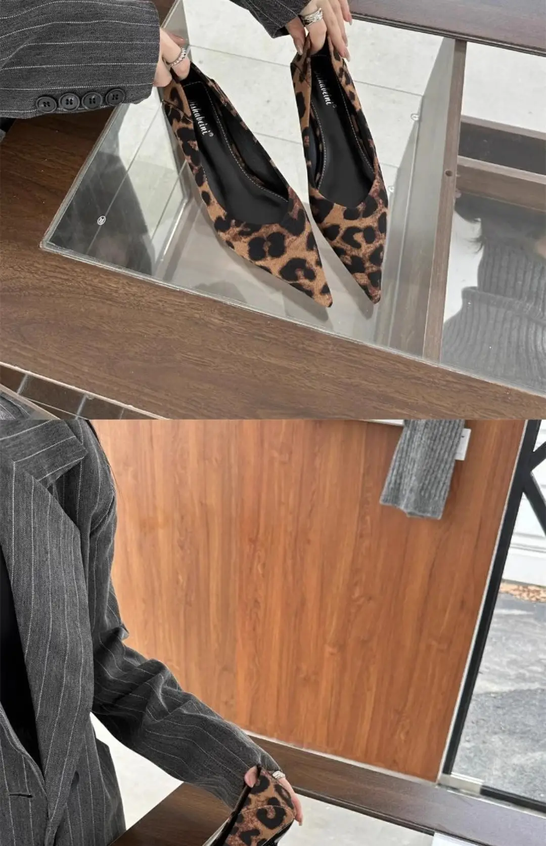 Fashionable, Sexy and Comfortable Pointed-Toe Shallow High Heels, Sexy Cat-Heeled Shoes, Pointed-Toe French New Leopard Print Stiletto Shoes — feature 16