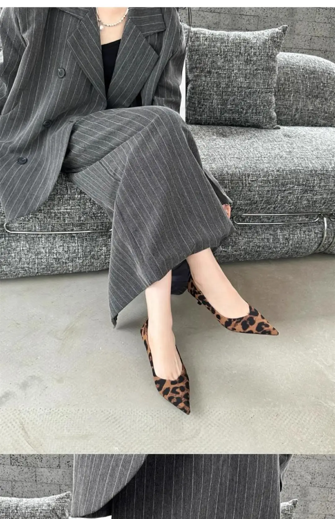 Fashionable, Sexy and Comfortable Pointed-Toe Shallow High Heels, Sexy Cat-Heeled Shoes, Pointed-Toe French New Leopard Print Stiletto Shoes — feature 2