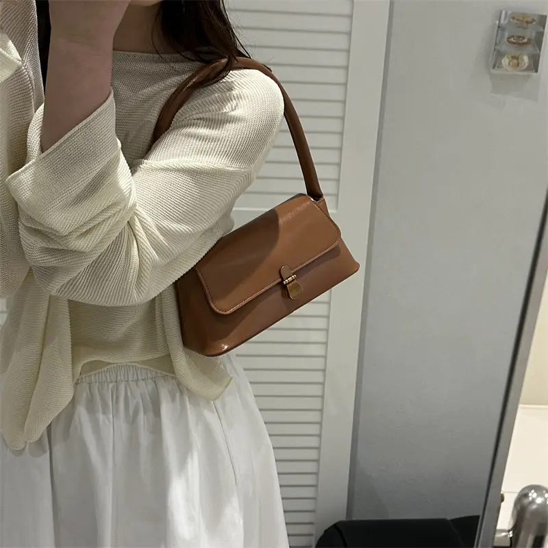 Women's Korean Style Shoulder Bag Brown 2025 - Image 8