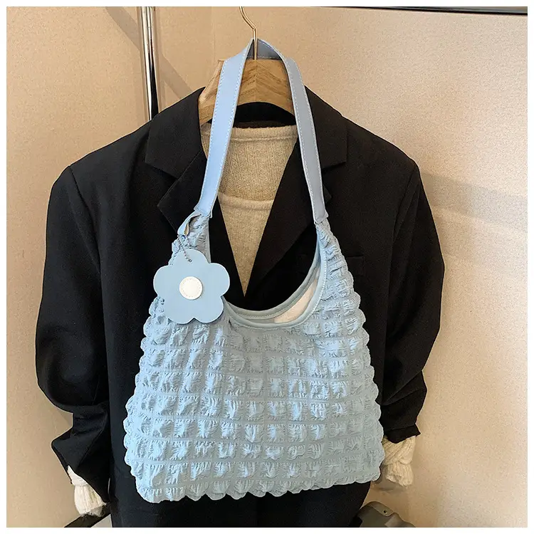 Large Bubble Grid Underarm Tote Bag for Women - Image 7