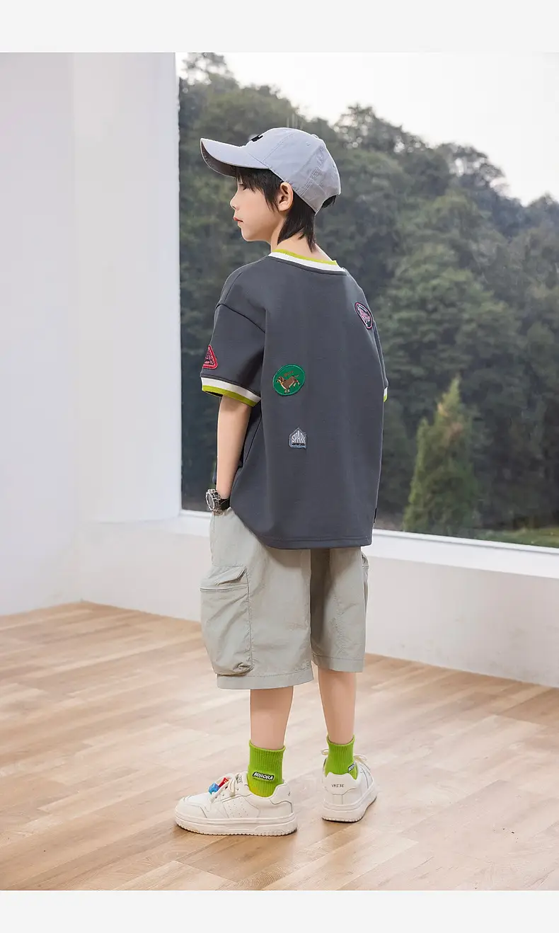 Panda Yuanyuan 2025 Kids Huzhou T-Shirt Black Yellow — feature 28