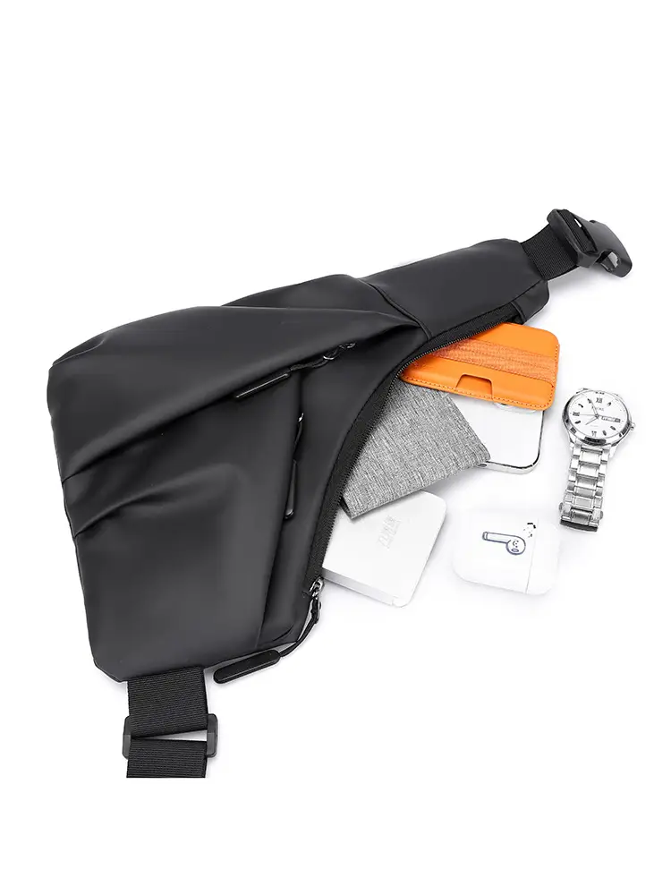 Men's Black Crossbody Bag Sports Wear Luggage