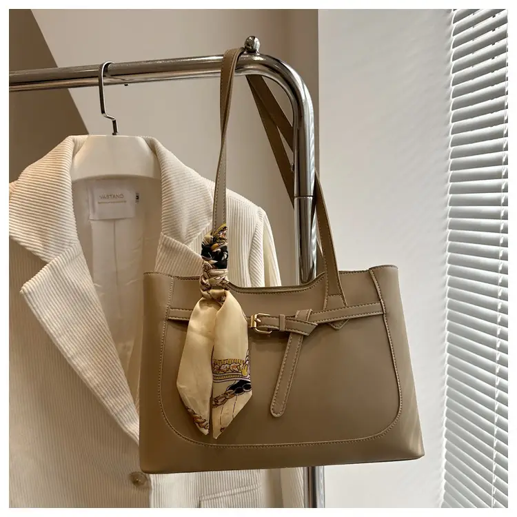 Black Silk Scarf Shoulder Bag with Gold Embroidery — feature 22