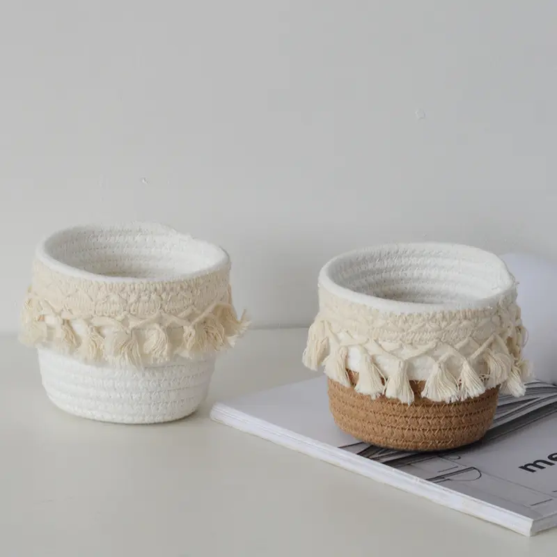 Braided Cotton Cosmetic Brush Barrel for Home Office Storage — feature 10