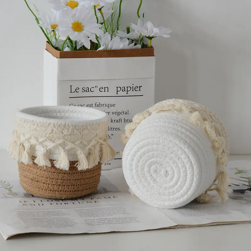 Braided Cotton Cosmetic Brush Barrel for Home Office Storage — feature 16