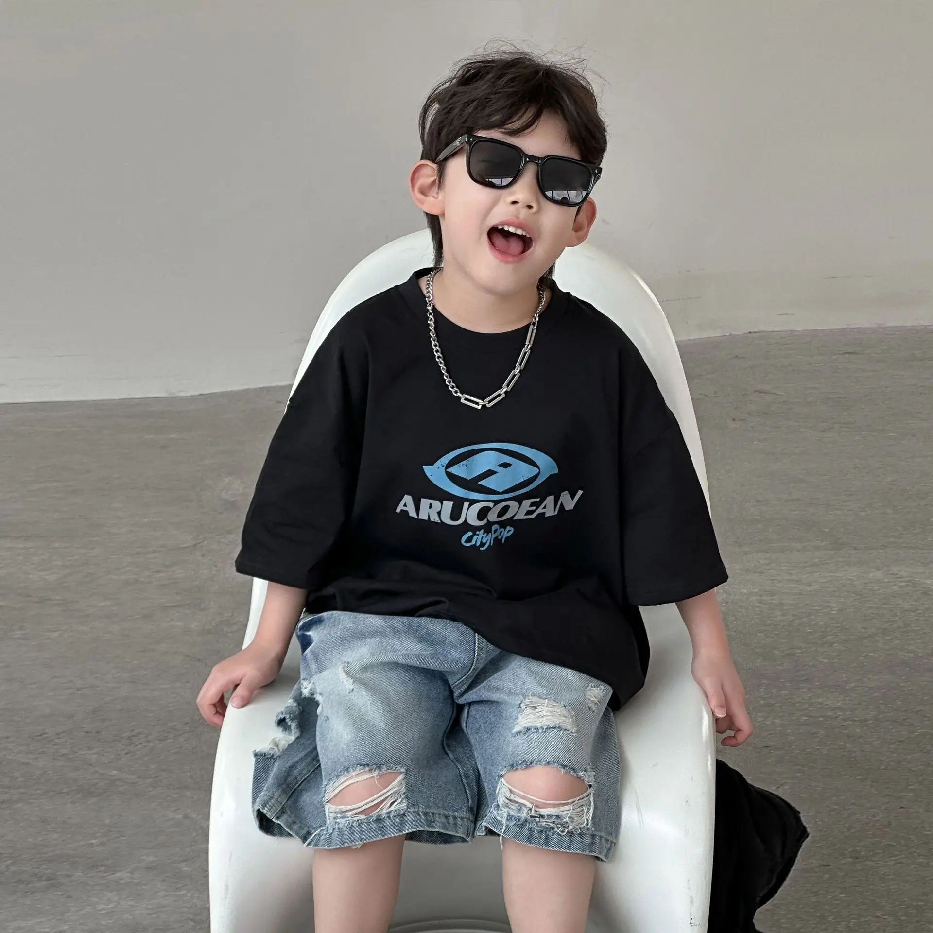 Boys Cotton T-Shirt Black American Style 2025 β feature 10